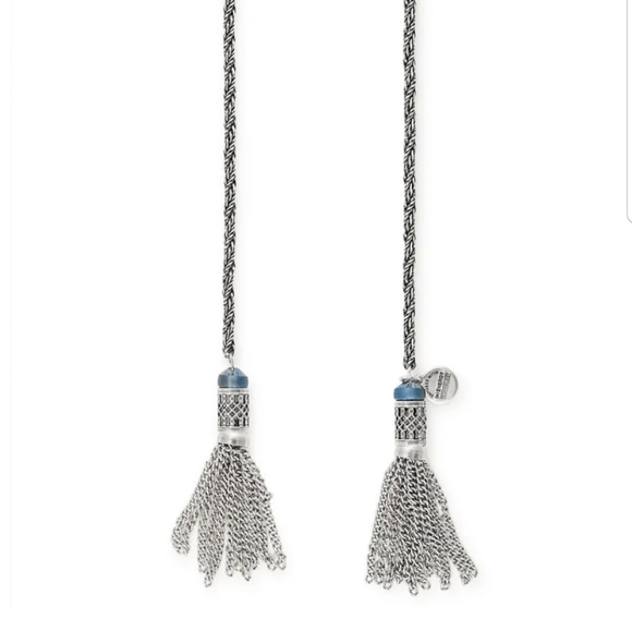 ALEX AND ANI TASSEL WRAP NECKLACE. Silver. NWT - Picture 2 of 8